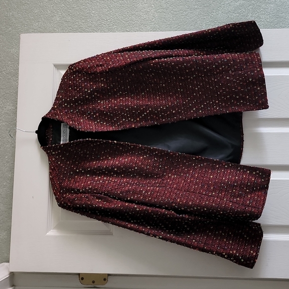 Vintage Jessica Howard Jacket Sz Med/Lg burgundy color - Picture 3 of 6